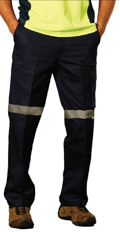 Mens Cotton Drill Pants, Work Trousers, 3M Pants WP07HV